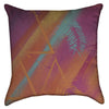 Small Abstract Neon Triangles Graffiti Throw Pillow