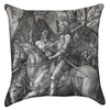 Small Albrecht Durer - the Devil and the Knight Throw Pillow