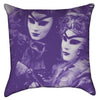 Small Purple Masquerade Carnival Throw Pillow