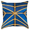 Small Architectural Blue Yellow Throw Pillow