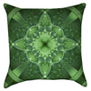 Small Green Clover Mandala Throw Pillow