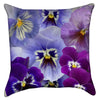 Small Purple Pansy Flower Throw Pillow