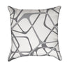 Abstract Icecube Throw Pillow in Monochrome Grey
