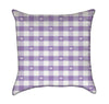Lavender Plaid with Little White Hearts Throw Pillow