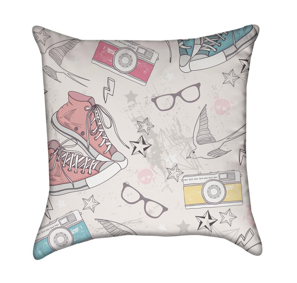 Punk Rock Princess Grunge Throw Pillow