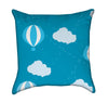Little Boy Blue's Hot Air Balloon and Clouds Throw Pillow