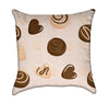 Sweet Chocolate Treats on Pink Candy Throw Pillow