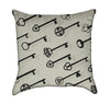 You Hold the Key to My Heart Grey Throw Pillow