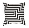 Black and White Absract Geometrical Illustration Throw Pillow