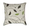Simple Geometric Plant Pattern on Neutral Beige Throw Pillow