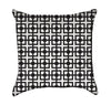 Black and White Square Links Throw Pillow