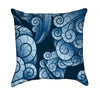Watercolor Wave Blue Nautical Throw Pillow