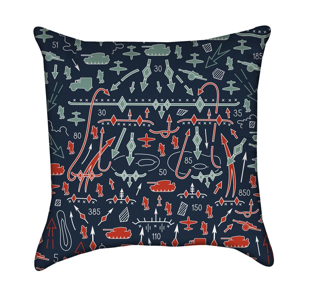Little Boys Wwii Military Navy Throw Pillow