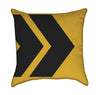 Caurtion Right Lines Traffic Sign Yellow Throw Pillow