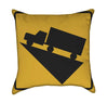 Steep Incline Yellow Throw Pillow