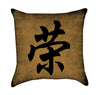 Honor Chinese Calligraphy Grunge Throw Pillow