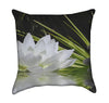 White Zen Lotus Reflection Spa Throw Pillow