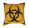 Orange Radiation Chemical Symbol Sign Throw Pillw
