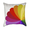 Abstract Red and Orange Colorful Rainbow Flower Throw Pillow