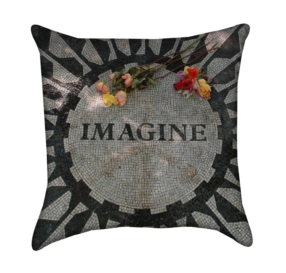 Beatles Imagine Mosaic Throw Pillow