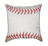 Red Baseball Seams Throw Pillow