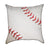 Red Baseball Corner Seams Throw Pillow