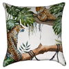 Small Tropical Tree Leopards Throw Pillow