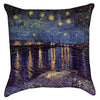 Small Vincent Van Gogh - River Seine at Night Throw Pillow