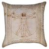 Small Leonardo Da Vinci - Virtuvian Man Throw Pillow