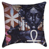 Small Egyptian Goddess Graffiti Throw Pillow