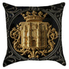 Small Black and Yellow Seal - Castle Throw Pillow