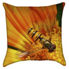 Small Yellow Floral bee throw pillow