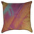 Abstract Neon Leaves and Stripes Throw Pillow