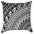 Black and White Tribal Wave Throw Pillow