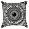 Small Black and White Tribal Op Art Throw Pillow