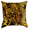Small Grunge Orange Brown Leopard Throw Pillow