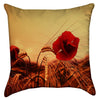 Small Single Wheat Field Poppy Throw Pillow