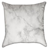 Small White and Grey Marble Throw Pillow