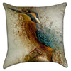 Small Fine Art Kingfisher Bird Throw Pillow