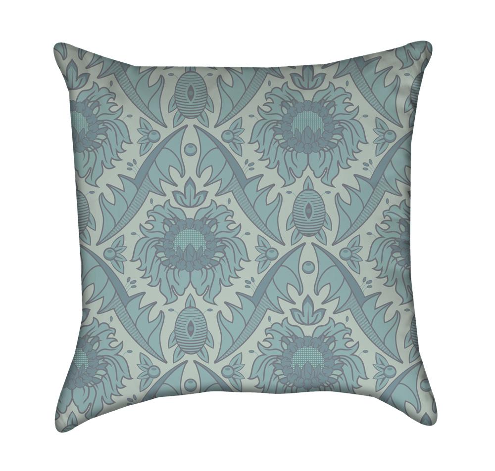 Victorian Seafoam Throw Pillow