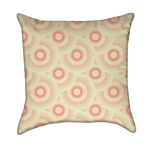 Circular Retro Peach Throw Pillow