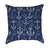 White Anchors on Navy Blue Throw Pillow