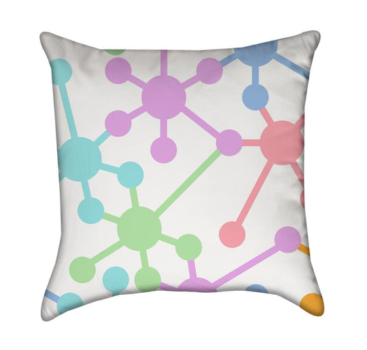 Playful Pastel Links Throw Pillow