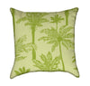 Tropical Lime Green Palms Throw Pillow