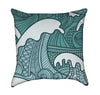 Abstract Surfer Wave Throw Pillow