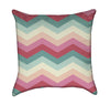 Girly Pink and Green Chevron Stripes Throw Pillow