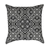 Abtract Black and White Ethnic Throw Pillow
