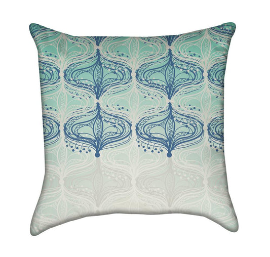 Abstract Sea Foam Ombre Throw Pillow