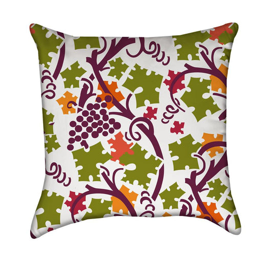 Wine Grape Vine Living Room Throw Pillow