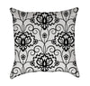 Very Girly Lace Black and White Throw Pillow